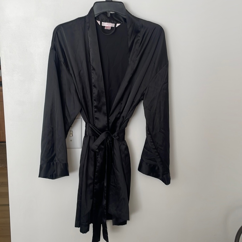 Victoria's Secret VS Black Silky Robe